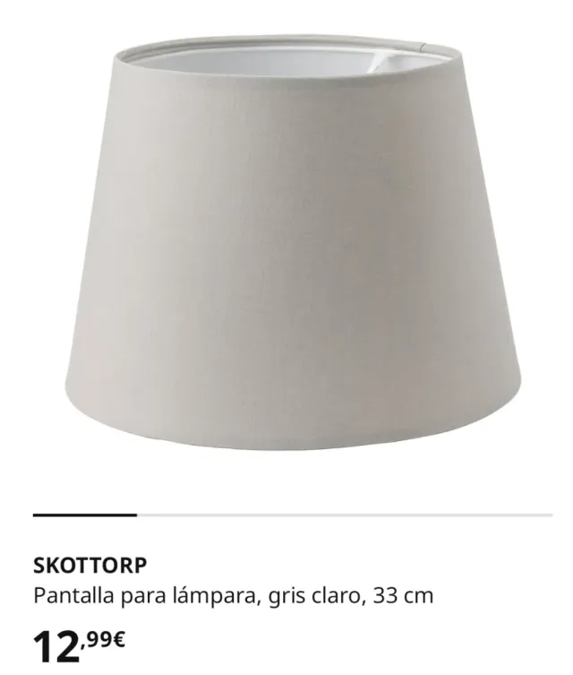 Tulipa para lámpara gris tela