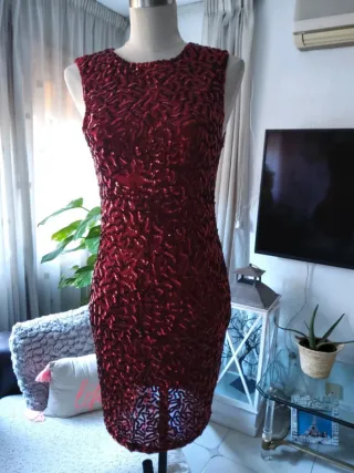 Vestido Fiesta Rojo Alice + Olivia