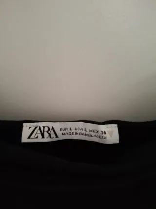 Vestido negro ZARA tirantes L