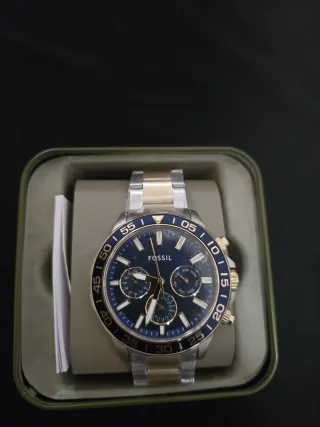 Reloj Fossil Azul y Dorado