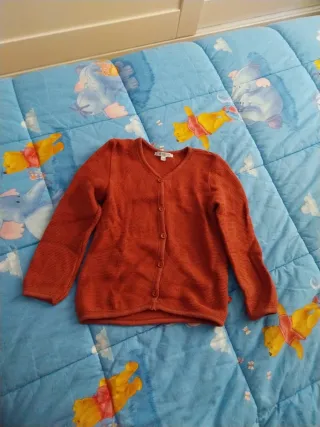 Cardigan bambina 110/116 cm marroncino arancione