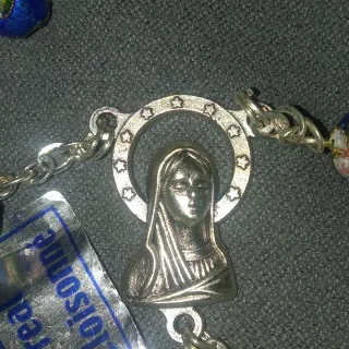 Rosario Autentico Cloisonné Blu