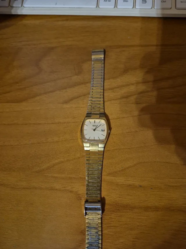 Reloj Seiko Vintage Dorado Champagne