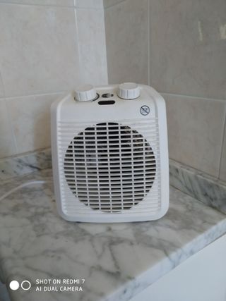 Termoventilatore bianco per bagno