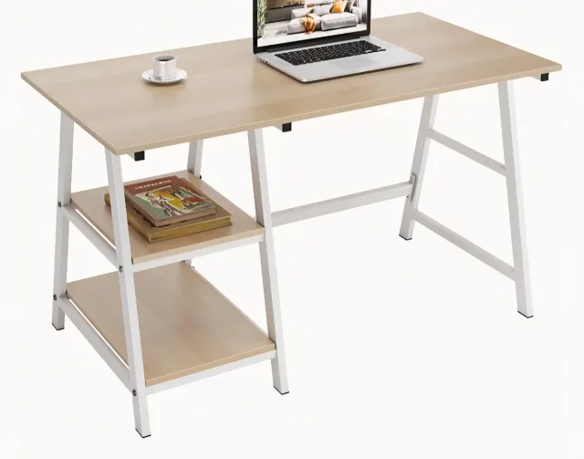 Escritorio metálico y madera 120x60x75