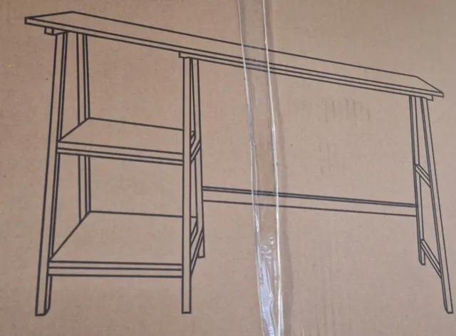 Escritorio metálico y madera 120x60x75