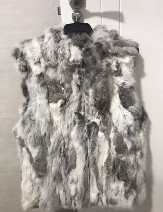 Chaleco de piel de conejo original