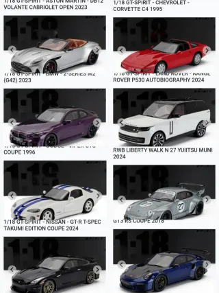 Prezzo per 1 modello Modellini Auto 1:18