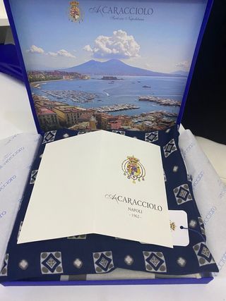 Sciarpa in cashmere e lana blu e beige