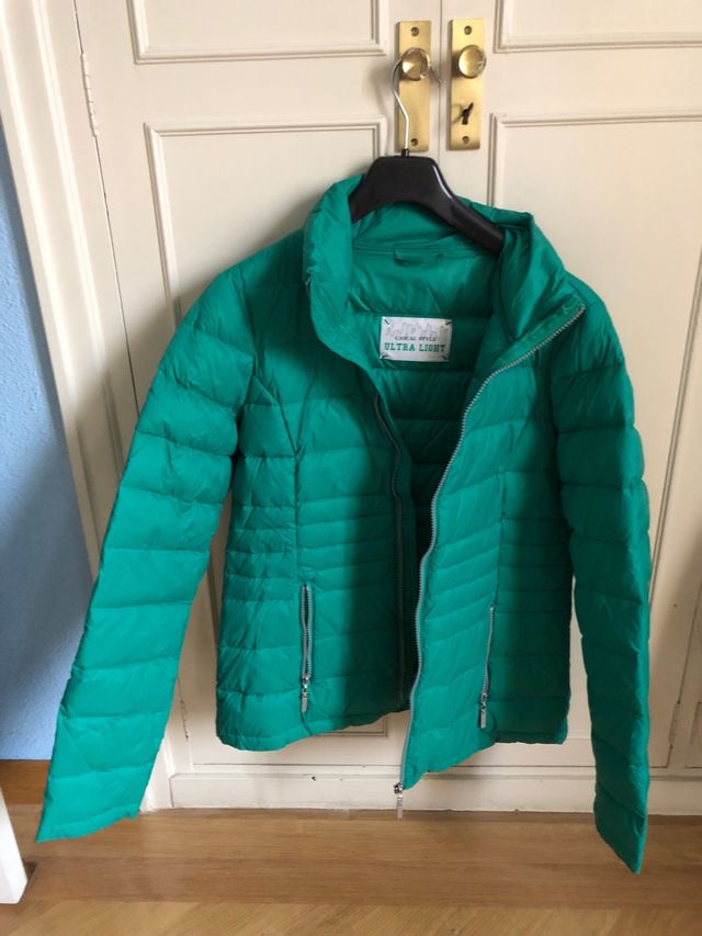 Plumífero verde mujer