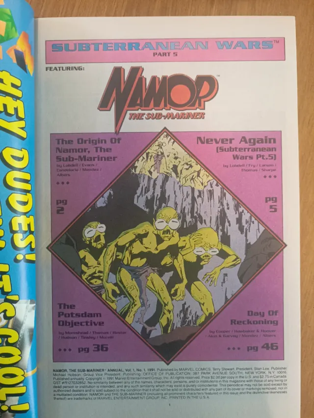 Namor The Sub-Mariner Annual #1 (1991)