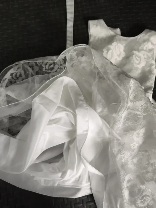 Vestido blanco niña comunión encaje