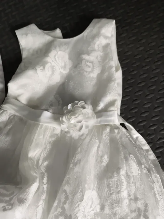 Vestido blanco niña comunión encaje