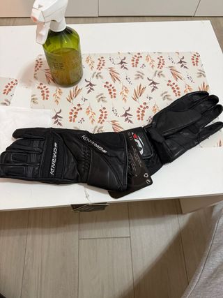 Guantes de cuero para moto garibaldi negros