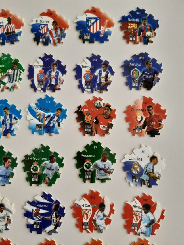 Tazos antiguos Liga de Fútbol