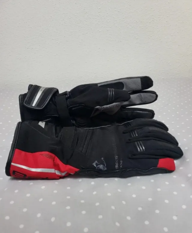 Guantes Moto Bela Negros y Rojos