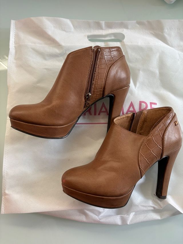 Stivaletti MarieMare Marroni con Tacco e Piattaforma