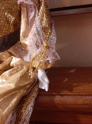 Muñeco Pierrot Arlequín Dorado