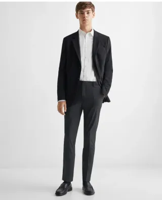Pantalón de traje slim fit negro