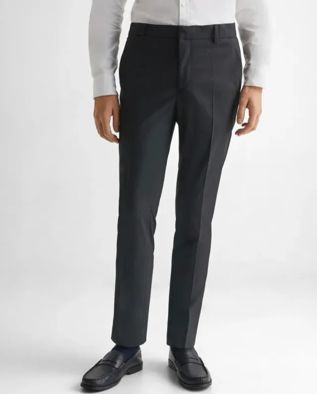 Pantalón de traje slim fit negro