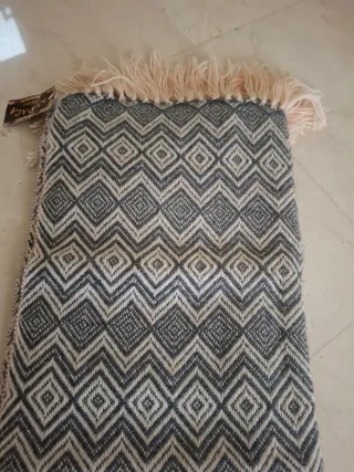 Bufanda Alpaca Gris y Beige Nueva