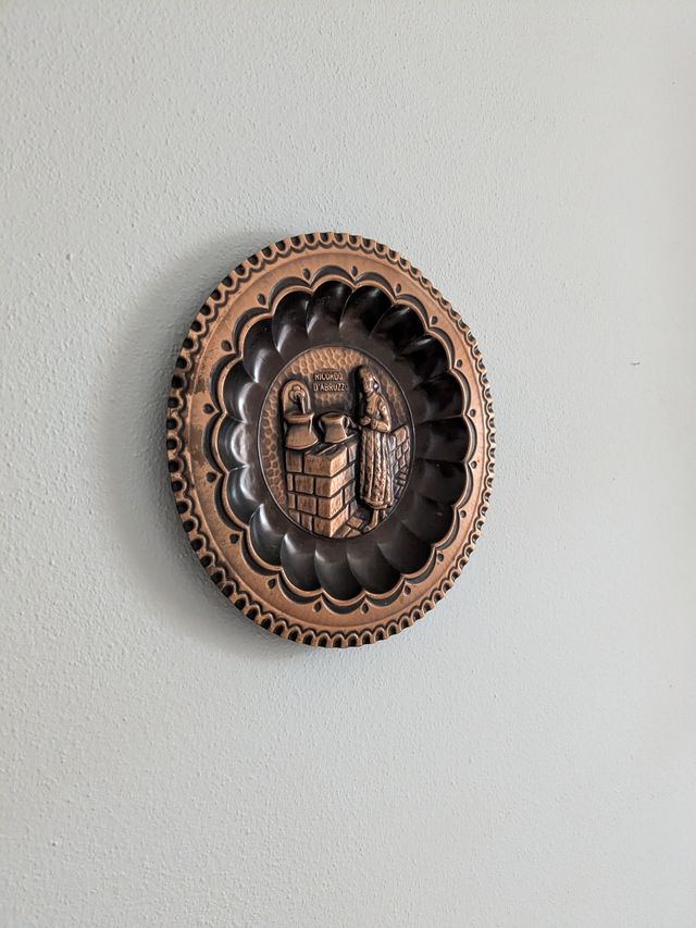 Piatto decorativo rame cm 19