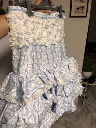 Falda flamenca corta volantes