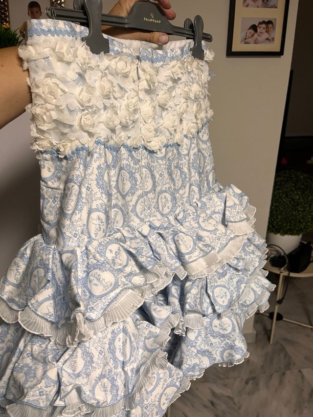 Falda flamenca corta volantes