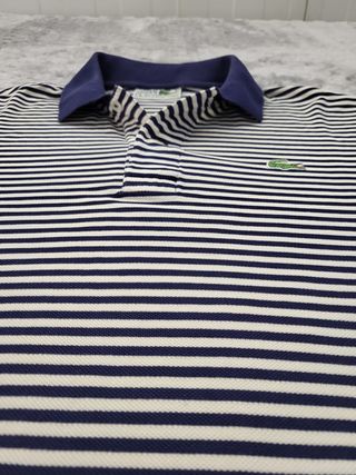 Polo Lacoste Rayas Azul/Blanco Talla L