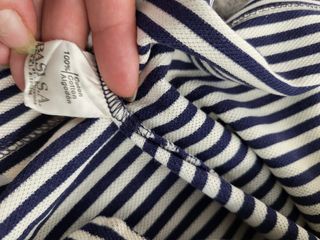 Polo Lacoste Rayas Azul/Blanco Talla L