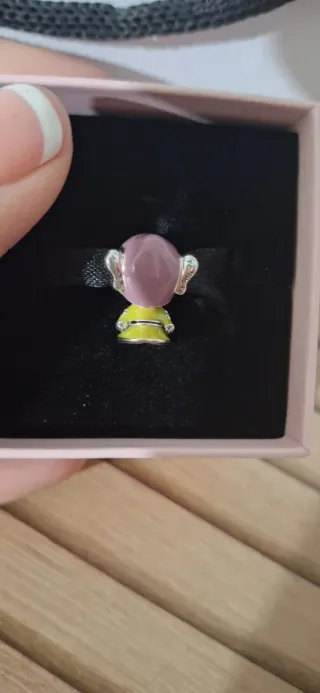 Charm Pandora Plata y Amarillo