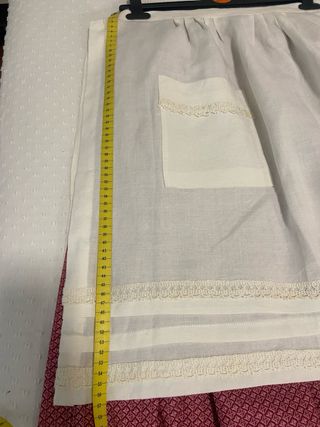 Delantal de lino traje casera
