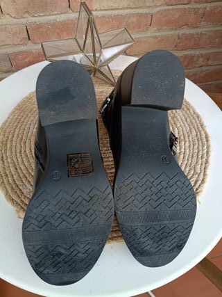 Botas Bosanova Piel Vegana Talla 38 Negras