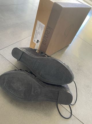 Sandalias Kanna Negras Cuña