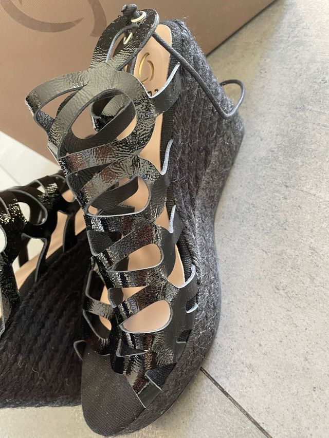 Sandalias Kanna Negras Cuña