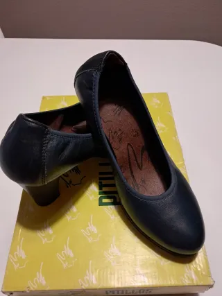 Zapatos Pitillos Azul Marino Mujer