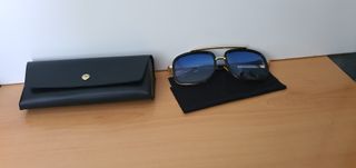 Gafas de Sol Estilo Carrera Negro/Dorado