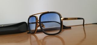 Gafas de Sol Estilo Carrera Negro/Dorado