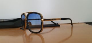 Gafas de Sol Estilo Carrera Negro/Dorado