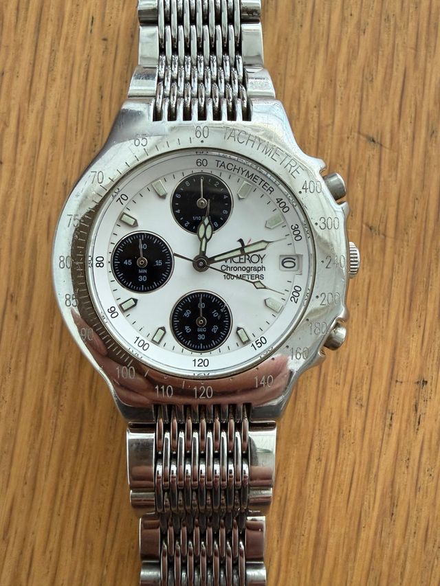 Reloj Viceroy Cronógrafo Plata y Blanco