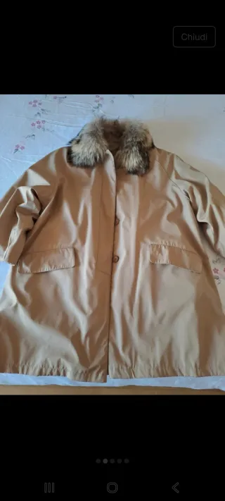 Cappotto impermeabile donna vintage imbottito