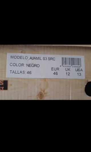 Zapatos de seguridad negros talla 46