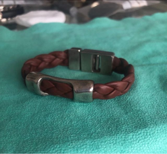 Pulsera Cuero Trenzado Zamak