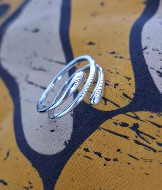 Anillo Plata Ley espiral. Ajustable