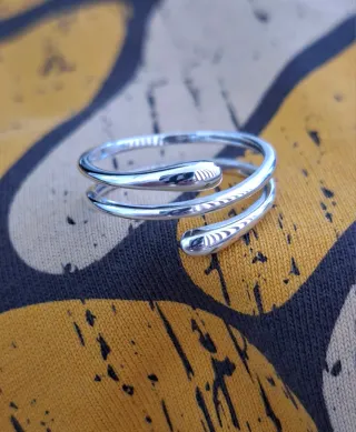 Anillo Plata Ley espiral. Ajustable