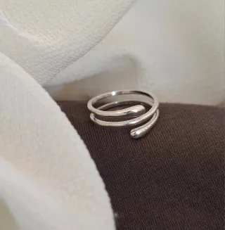Anillo Plata Ley espiral. Ajustable