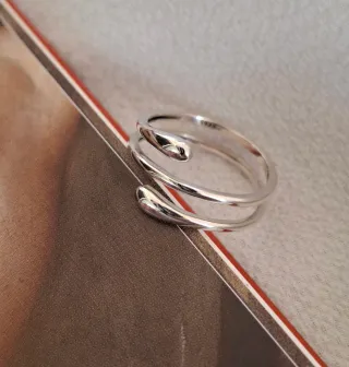 Anillo Plata Ley espiral. Ajustable