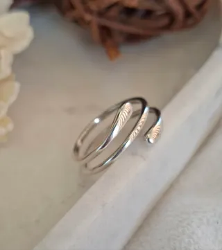 Anillo Plata Ley espiral. Ajustable