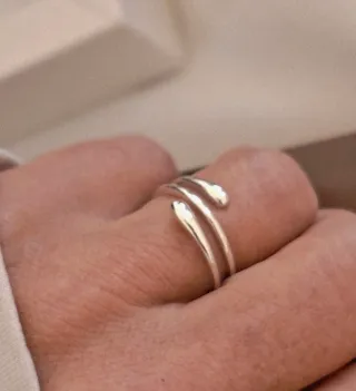 Anillo Plata Ley espiral. Ajustable