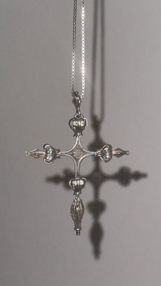 Colgante Cruz Católica Vintage Italiana